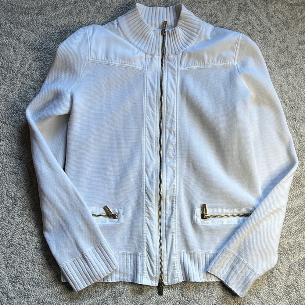 𝅺woman's White Sweater Jones New York Size Medium